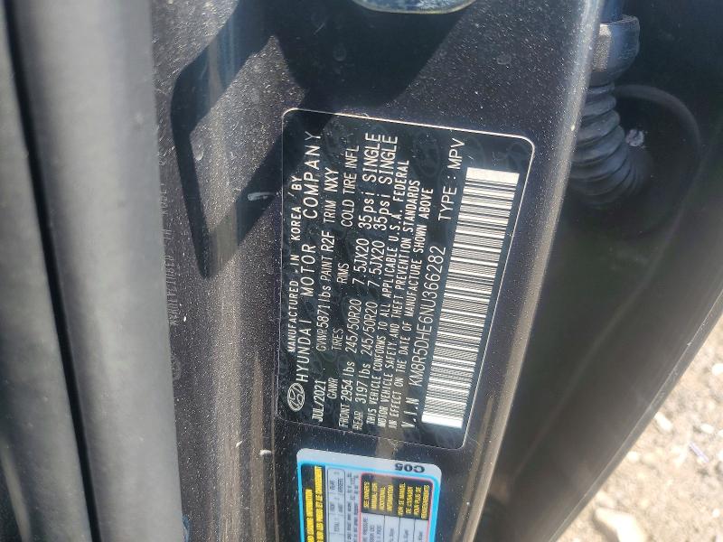 52336926 :رقم المزاد ، KM8R5DHE6NU366282 vin ، 2022 Hyundai Palisade مزاد بيع