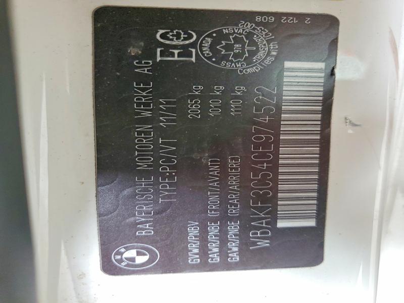 Продаж на аукціоні авто 2012 Bmw 328, vin: WBAKF3C54CE974522, номер лоту: 54997776