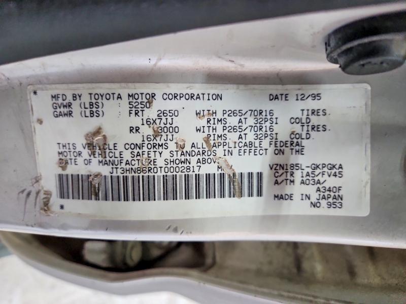Aukcja sprzedaży 1996 Toyota 4runner, vin: JT3HN86R0T0002817, numer aukcji: 55038636