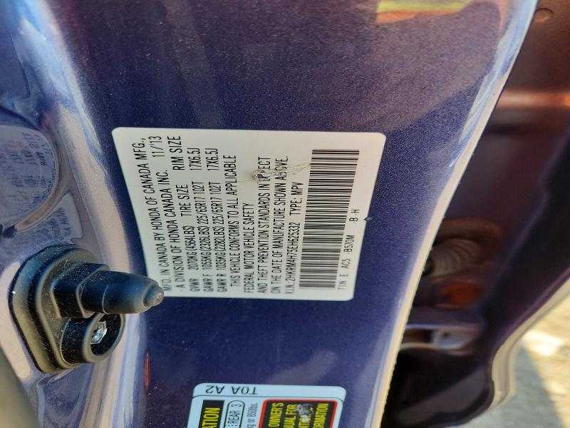55123516 :رقم المزاد ، 2HKRM4H75EH625332 vin ، 2014 Honda Cr-v مزاد بيع