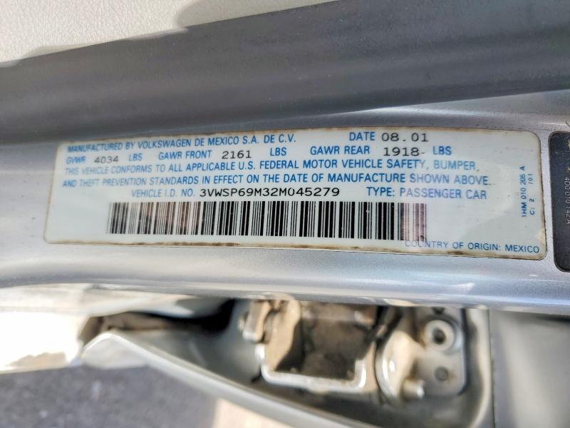 Aukcja sprzedaży 2002 Volkswagen Jetta, vin: 3VWSP69M32M045279, numer aukcji: 54674336