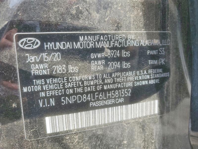 Продажа на аукционе авто 2020 Hyundai Elantra, vin: 5NPD84LF6LH581352, номер лота: 52992756