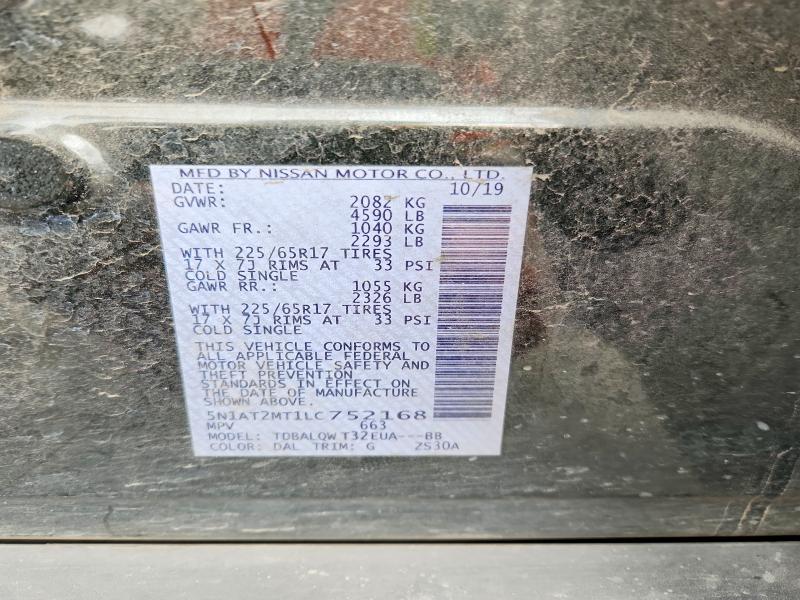 Aukcja sprzedaży 2020 Nissan Rogue, vin: 5N1AT2MT1LC752168, numer aukcji: 55100756