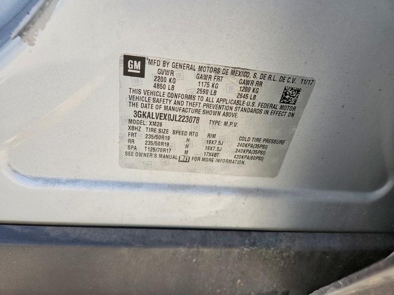 Продажа на аукционе авто 2018 Gmc Terrain, vin: 3GKALVEX0JL223078, номер лота: 52338456