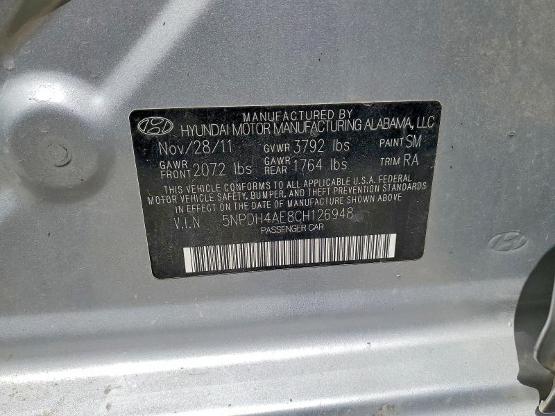 Продажа на аукционе авто 2012 Hyundai Elantra, vin: 5NPDH4AE8CH126948, номер лота: 53090616