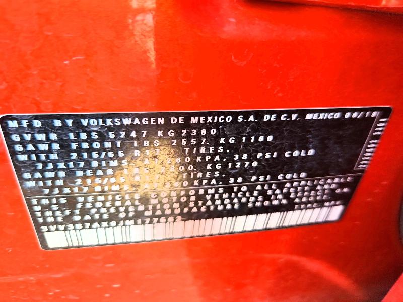 Aukcja sprzedaży 2018 Volkswagen Tiguan, vin: 3VV3B7AX9JM177562, numer aukcji: 53249316