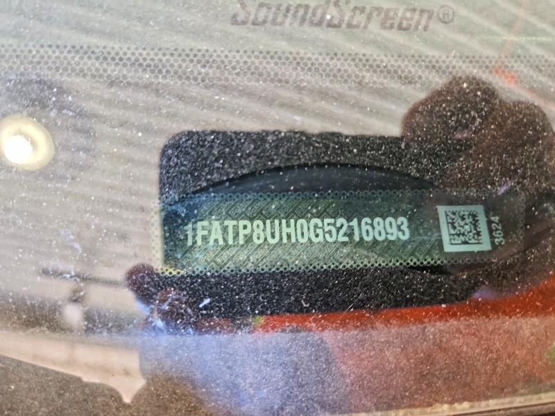 53240386 :رقم المزاد ، 1FATP8UH0G5216893 vin ، 2016 Ford Mustang مزاد بيع