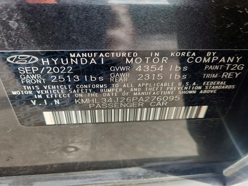 Продаж на аукціоні авто 2023 Hyundai Sonata, vin: KMHL34J26PA276095, номер лоту: 53280656