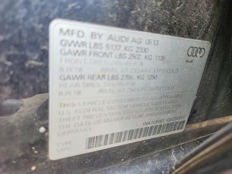 Продаж на аукціоні авто 2013 Audi A4 Allroad, vin: WA1UFAFL1DA250607, номер лоту: 54830986