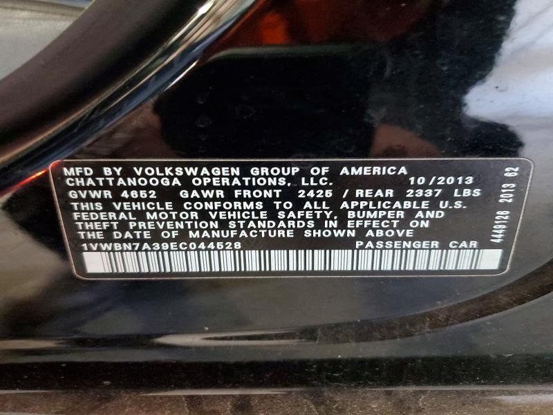 Продажа на аукционе авто 2014 Volkswagen Passat, vin: 1VWBN7A39EC044528, номер лота: 52049846