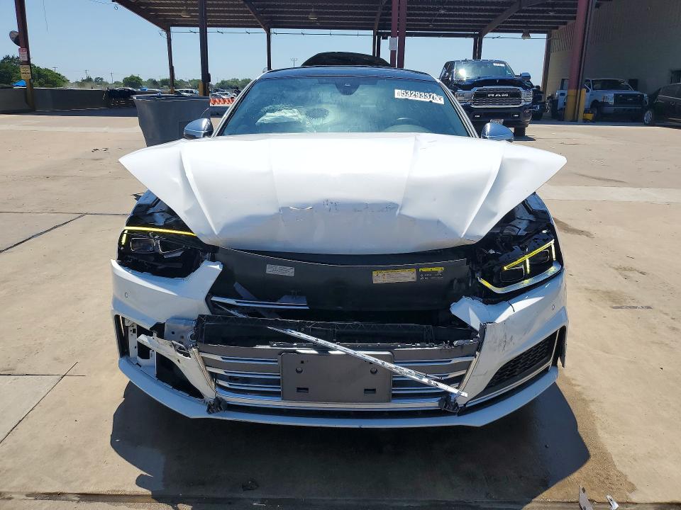 2019 Audi S5 მანქანა იყიდება აუქციონზე, vin: WAUB4CF51KA002450, აუქციონის ნომერი: 53293376