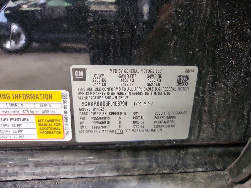Продаж на аукціоні авто 2015 Buick Enclave, vin: 5GAKRBKD5FJ153794, номер лоту: 53969936