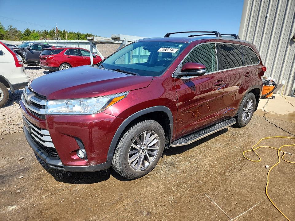 2018 Toyota Highlander მანქანა იყიდება აუქციონზე, vin: 5TDJZRFH7JS818769, აუქციონის ნომერი: 53605646