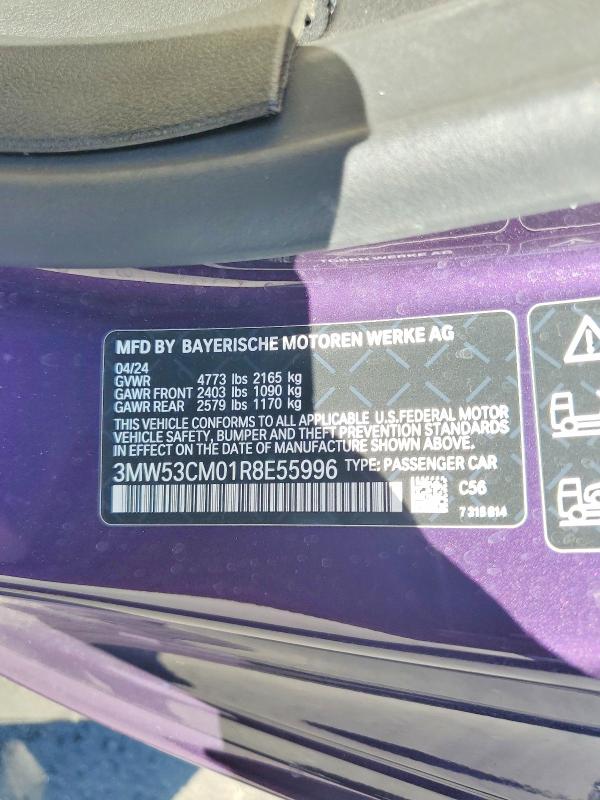 53845756 :رقم المزاد ، 3MW53CM01R8E55996 vin ، 2024 Bmw M240xi مزاد بيع