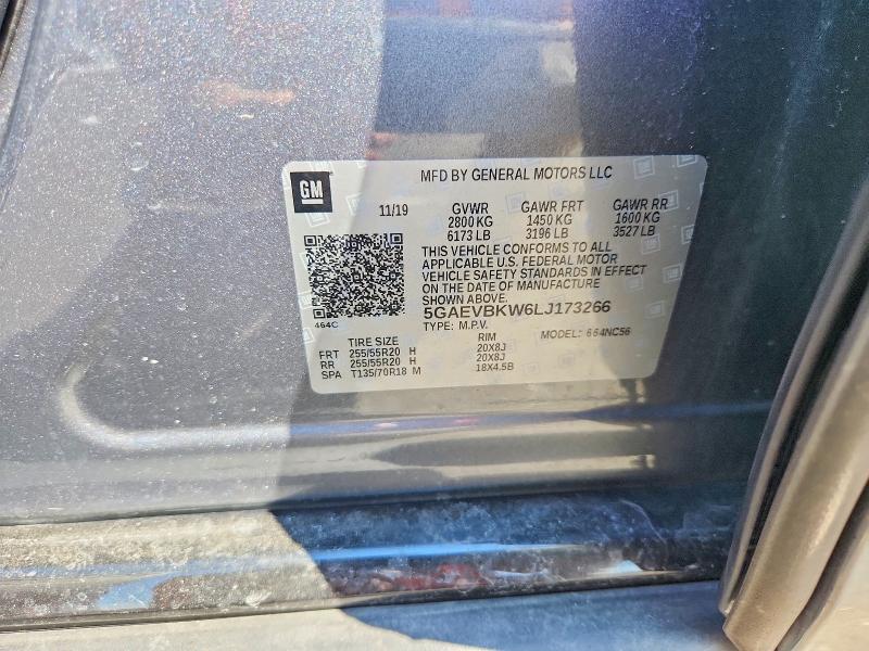 52683226 :رقم المزاد ، 5GAEVBKW6LJ173266 vin ، 2020 Buick Enclave مزاد بيع