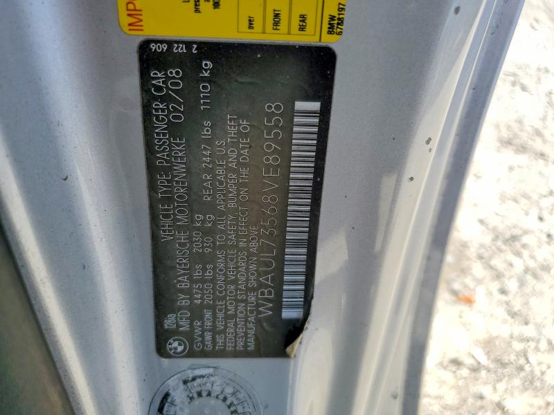 Продаж на аукціоні авто 2008 Bmw 128, vin: WBAUL73568VE89558, номер лоту: 53787266