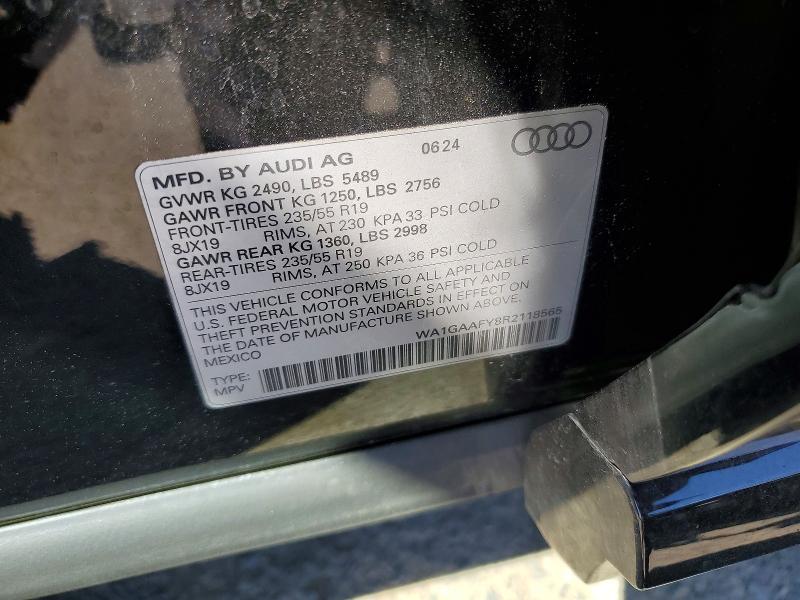 Продаж на аукціоні авто 2024 Audi Q5, vin: WA1GAAFY8R2118565, номер лоту: 52012266