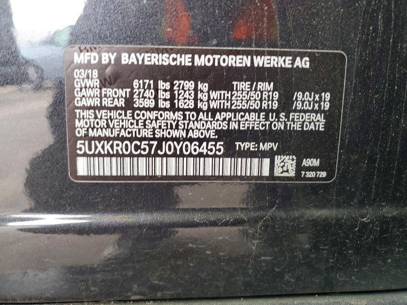 52168386 :رقم المزاد ، 5UXKR0C57J0Y06455 vin ، 2018 Bmw X5 مزاد بيع