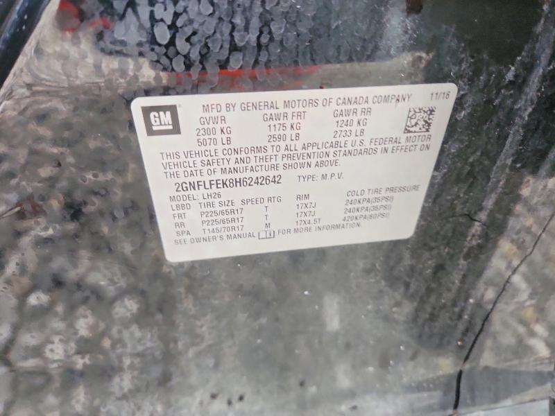 2017 Chevrolet Equinox მანქანა იყიდება აუქციონზე, vin: 2GNFLFEK8H6242642, აუქციონის ნომერი: 54122256