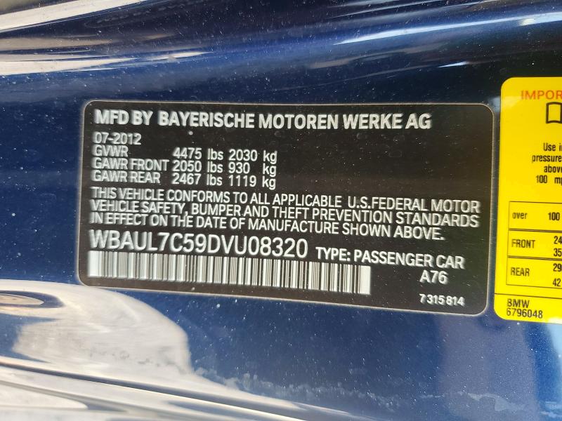 Продажа на аукционе авто 2013 Bmw 128, vin: WBAUL7C59DVU08320, номер лота: 53098346