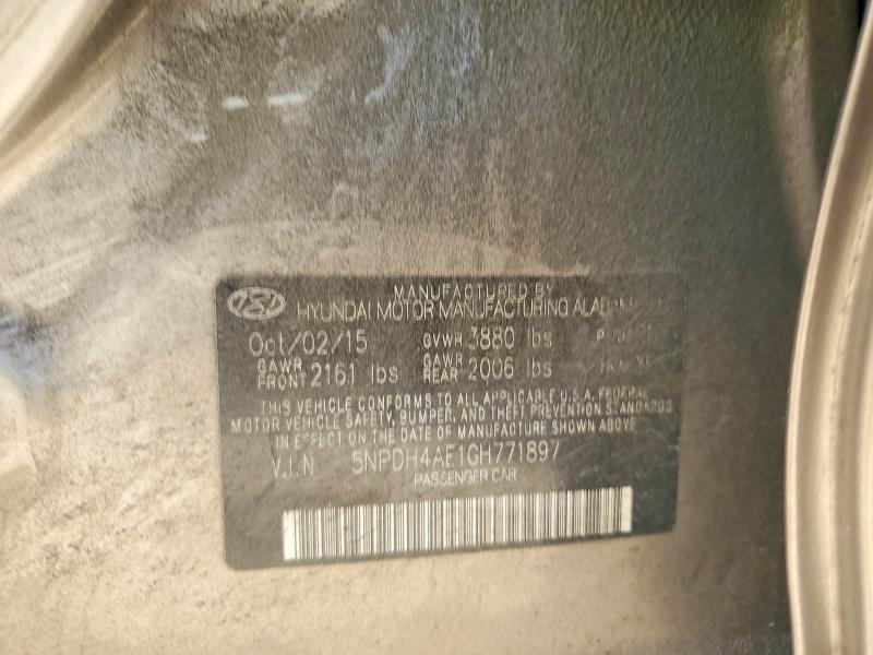 55321886 :رقم المزاد ، 5NPDH4AE1GH771897 vin ، 2016 Hyundai Elantra مزاد بيع
