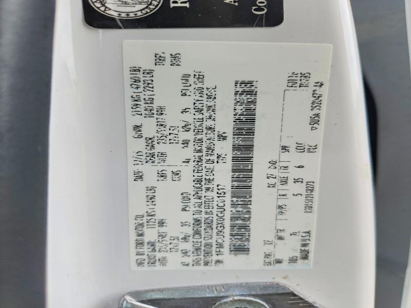 Продаж на аукціоні авто 2016 Ford Escape, vin: 1FMCU9GX0GUC01517, номер лоту: 53221696