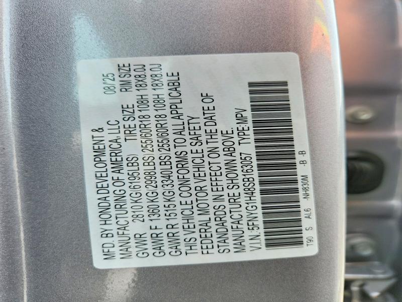 Aukcja sprzedaży 2025 Honda Pilot, vin: 5FNYG1H48SB163057, numer aukcji: 54015576