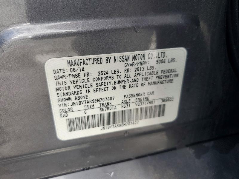 Продаж на аукціоні авто 2014 Infiniti Q50, vin: JN1BV7AR9EM707407, номер лоту: 54861086