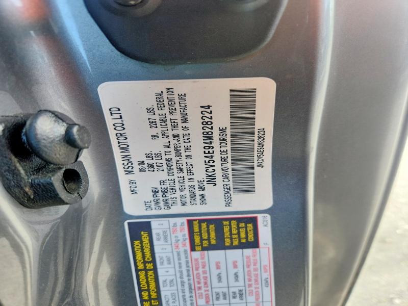 52083596 :رقم المزاد ، JNKCV54E94M828224 vin ، 2004 Infiniti G35 مزاد بيع