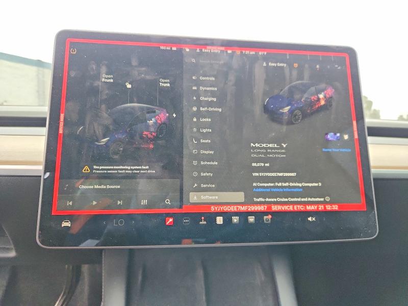 Aukcja sprzedaży 2021 Tesla Model Y, vin: 5YJYGDEE7MF299987, numer aukcji: 53636436