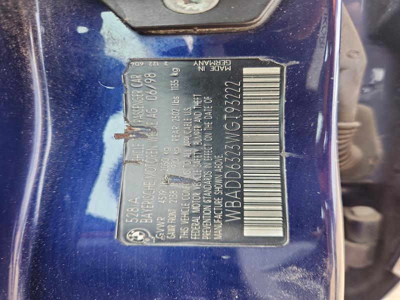 Продажа на аукционе авто 1998 Bmw 528, vin: WBADD6323WGT93222, номер лота: 54811546