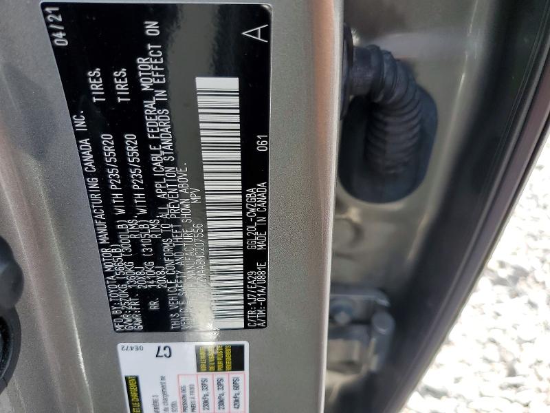 Aukcja sprzedaży 2021 Lexus Rx, vin: 2T2HZMAA8MC207556, numer aukcji: 54870656