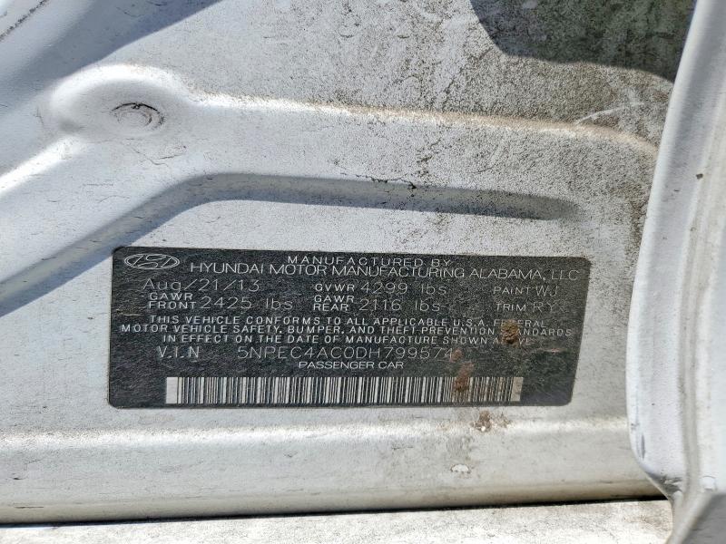 Продажа на аукционе авто 2013 Hyundai Sonata, vin: 5NPEC4AC0DH799574, номер лота: 52956786