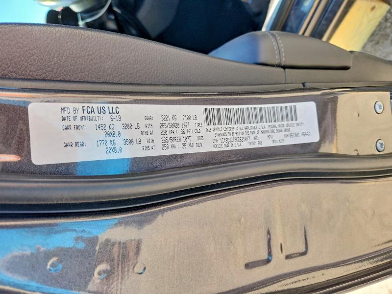 Продажа на аукционе авто 2019 Dodge Durango, vin: 1C4SDJCT2KC825077, номер лота: 51193226
