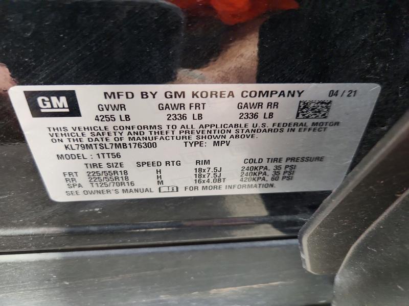 Продаж на аукціоні авто 2021 Chevrolet Trailblazer, vin: KL79MTSL7MB176300, номер лоту: 53754006