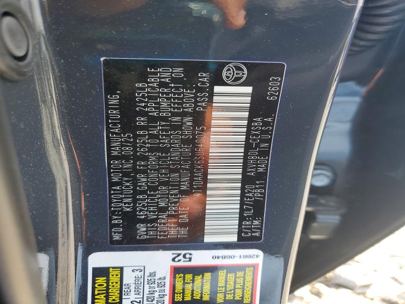 53399166 :رقم المزاد ، 4T1DAACK6SU640075 vin ، 2025 Toyota Camry مزاد بيع