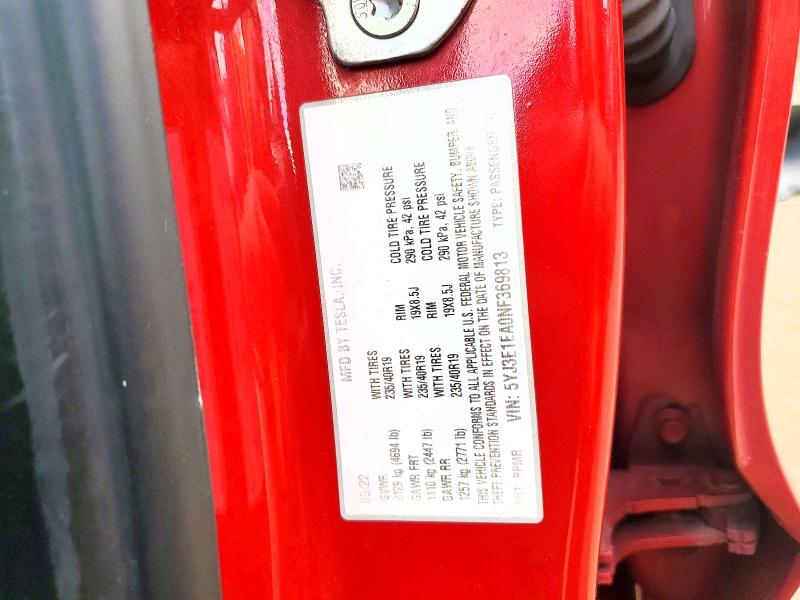 Aukcja sprzedaży 2022 Tesla Model 3, vin: 5YJ3E1EA0NF369813, numer aukcji: 52594256