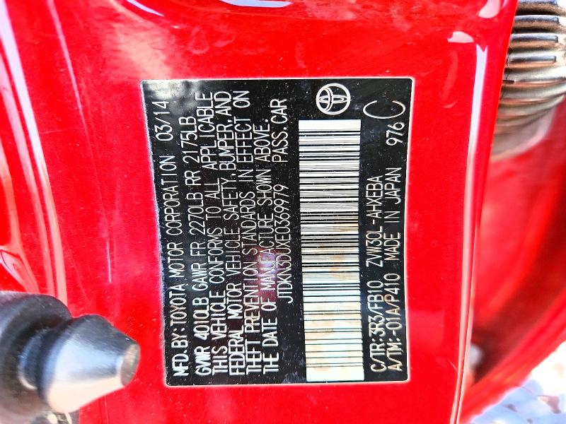 Aukcja sprzedaży 2014 Toyota Prius, vin: JTDKN3DUXE0369979, numer aukcji: 52240916