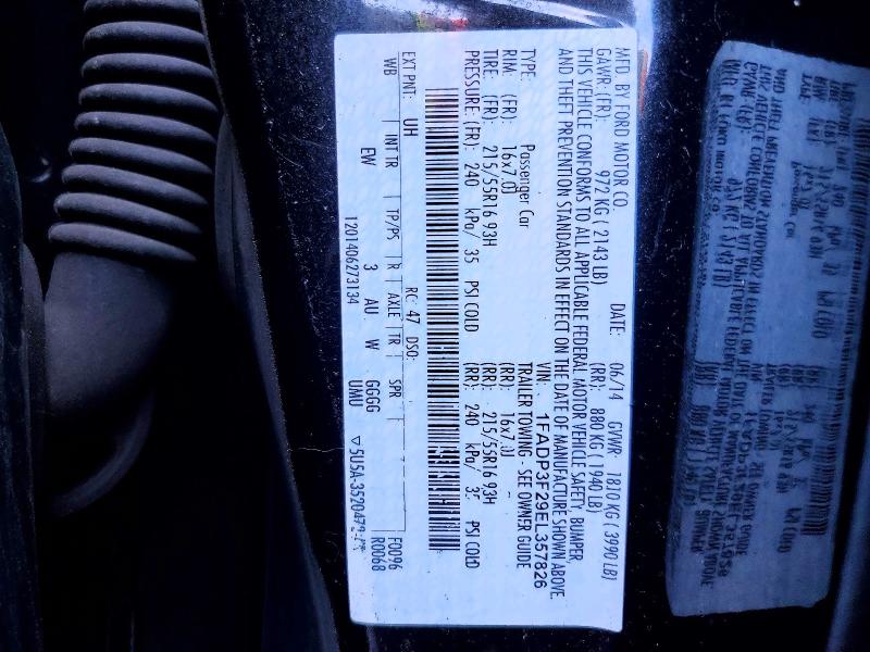 Продаж на аукціоні авто 2014 Ford Focus, vin: 1FADP3F29EL357826, номер лоту: 53249806