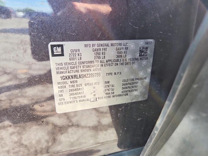 Продажа на аукционе авто 2017 Gmc Acadia, vin: 1GKKNRLA5HZ289780, номер лота: 52252266
