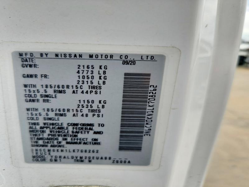 Продажа на аукционе авто 2020 Nissan Nv200, vin: 3N6CM0KN1LK708262, номер лота: 52834666