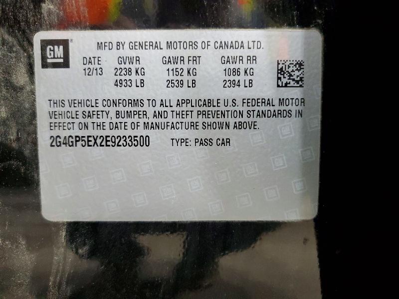Продажа на аукционе авто 2014 Buick Regal, vin: 2G4GP5EX2E9233500, номер лота: 54209616