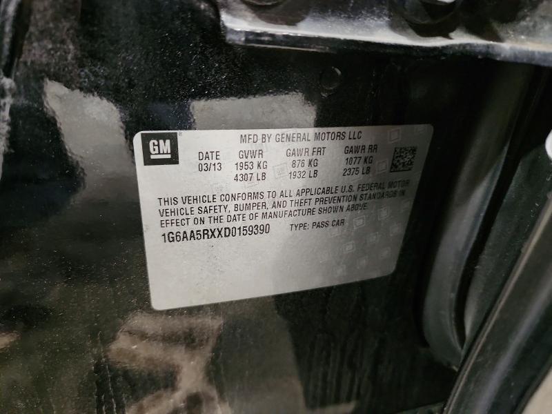 53174066 :رقم المزاد ، 1G6AA5RXXD0159390 vin ، 2013 Cadillac Ats مزاد بيع