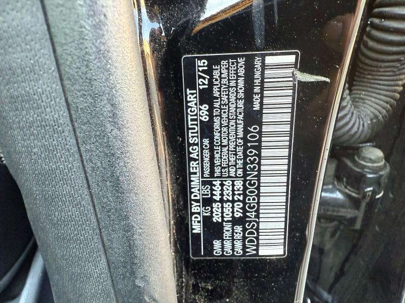 Aukcja sprzedaży 2016 Mercedes-benz Cla, vin: WDDSJ4GB0GN339106, numer aukcji: 54727876