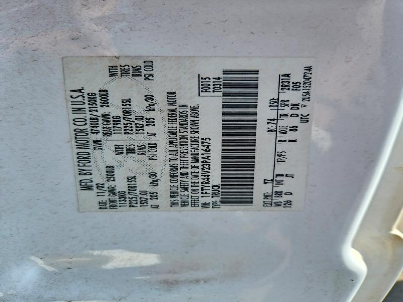 53049176 :رقم المزاد ، 1FTYR44V23PA16475 vin ، 2003 Ford Ranger مزاد بيع