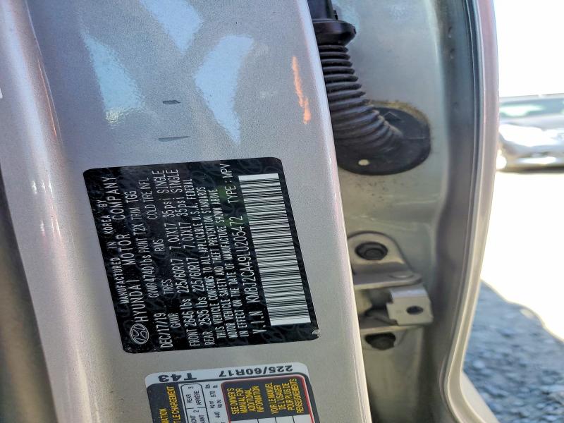 52957906 :رقم المزاد ، KM8J2CA49LU205472 vin ، 2020 Hyundai Tucson مزاد بيع