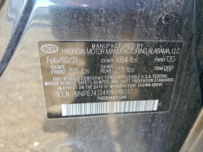 Продаж на аукціоні авто 2021 Hyundai Sonata, vin: 5NPEJ4J24MH118037, номер лоту: 53841346