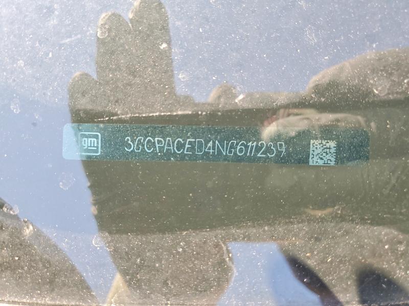 2022 Chevrolet Silverado მანქანა იყიდება აუქციონზე, vin: 3GCPACED4NG611239, აუქციონის ნომერი: 53282236