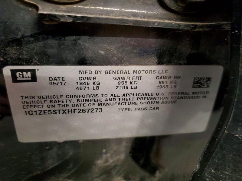 Продаж на аукціоні авто 2017 Chevrolet Malibu, vin: 1G1ZE5STXHF267273, номер лоту: 51967536