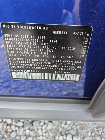 Aukcja sprzedaży 2021 Volkswagen Id.4, vin: WVGTMPE25MP042581, numer aukcji: 52697116